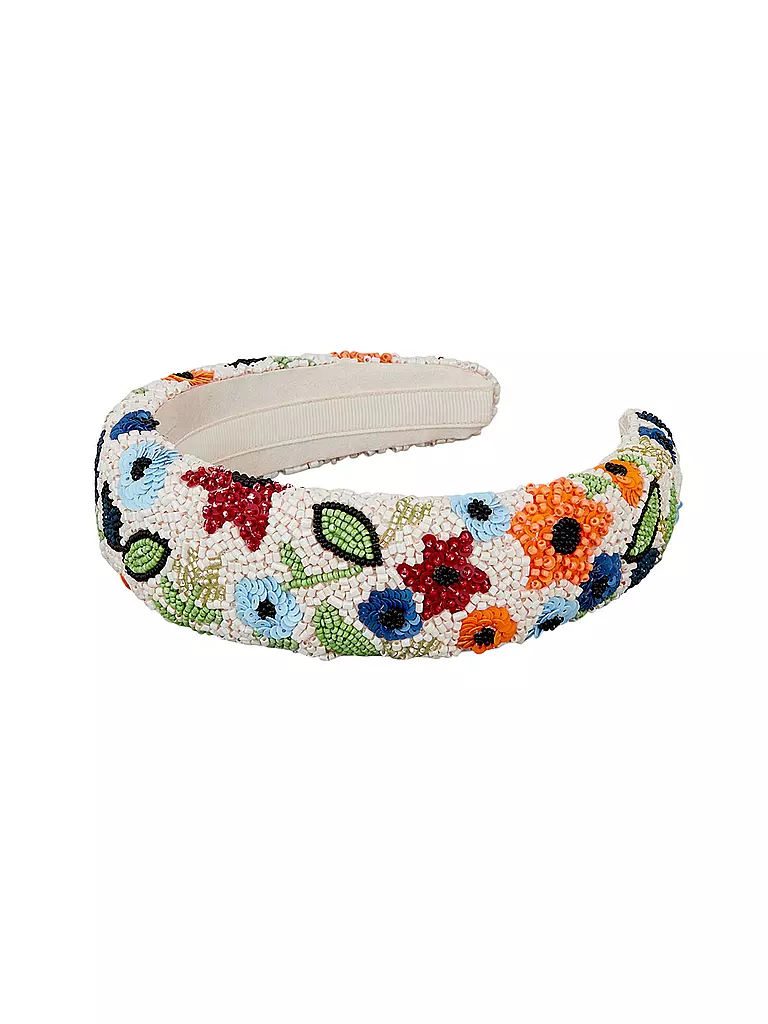 BECKSÖNDERGAARD | Haarreifen ANEMONA WIDE BEADED HAIRBRACE White | Blanc