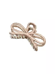 BECKSÖNDERGAARD | Pince à cheveux LUSTER BOW HAIR CLAW noire | Beige