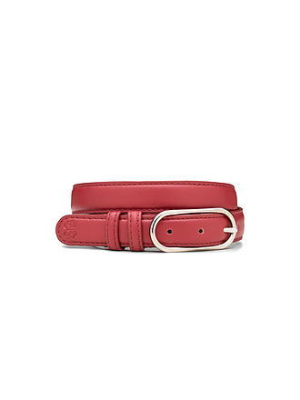BECKSÖNDERGAARD | Ceinture en cuir GLOSSY NOLA LEATHER BELT Dusty Cedar Red