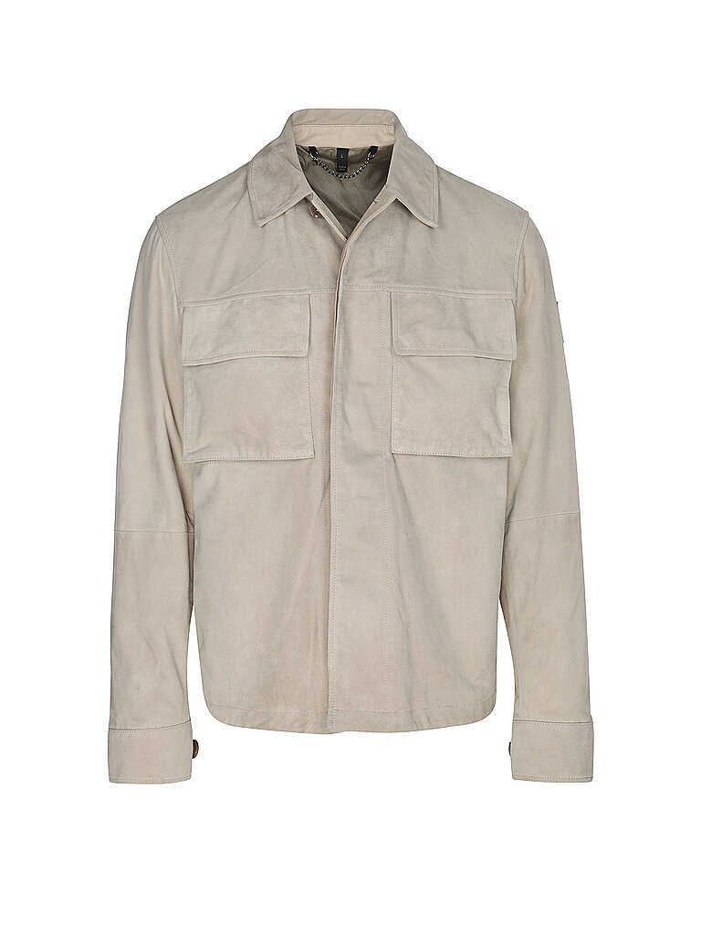 Veste en cuir WAYMARK beige XL