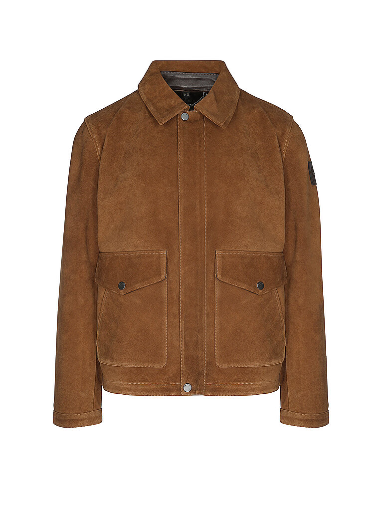 Veste en cuir OUTLAND camel 48
