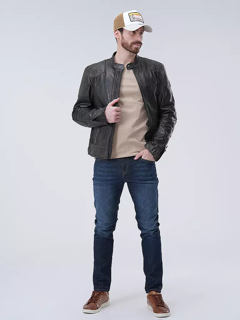 BELSTAFF | Veste en cuir OUTLAW | schwarz