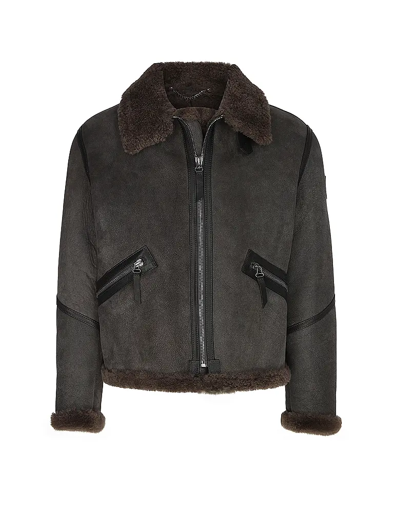 BELSTAFF | Veste en cuir WINTERBROOK | grau