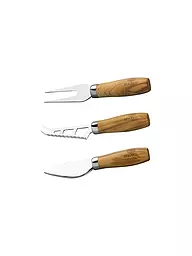 BERARD | Set de 3 couteaux à fromage en bois d'olivier | Marron