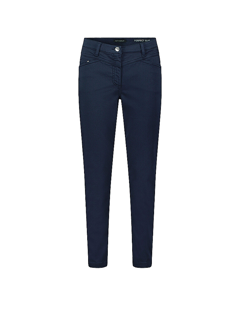 Pantalon de tailleur 7/8 bleu marine 38