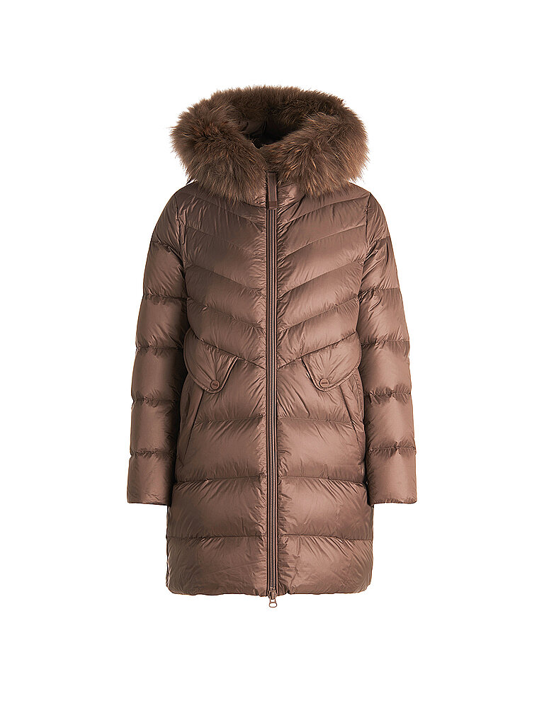 BETTY+BARCLAY+Manteau+matelasse+en+duvet+marron+|+42
