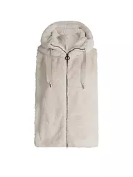 BETTY BARCLAY | Gilet aspect fourrure | Crème