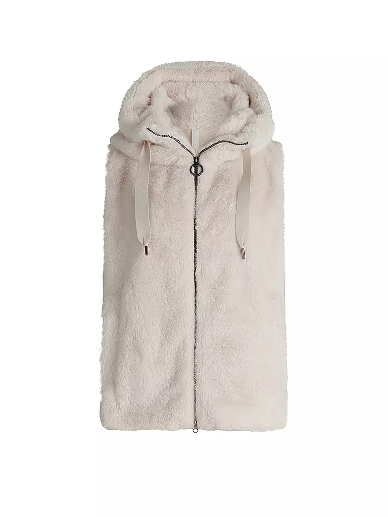 BETTY BARCLAY | Gilet aspect fourrure | creme