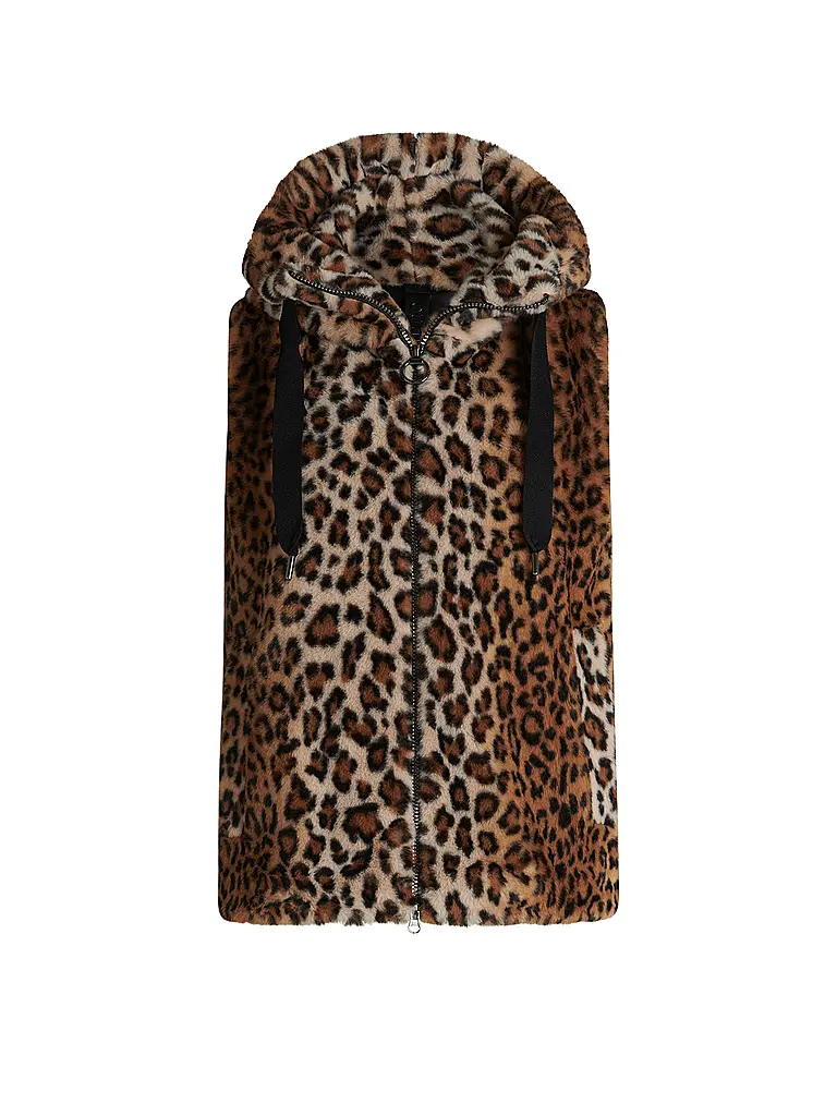 BETTY BARCLAY | Gilet aspect fourrure | Marron
