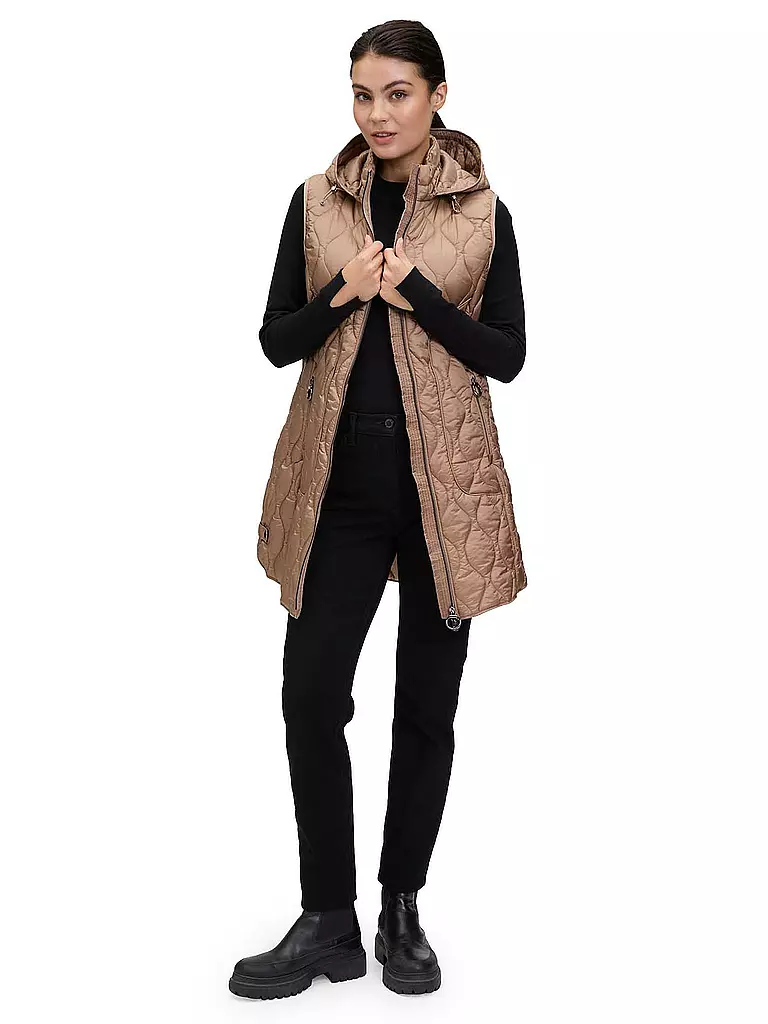 BETTY BARCLAY | Gilet matelassé | camel