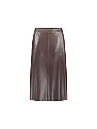 BETTY BARCLAY | Midi-jupe aspect cuir | Marron