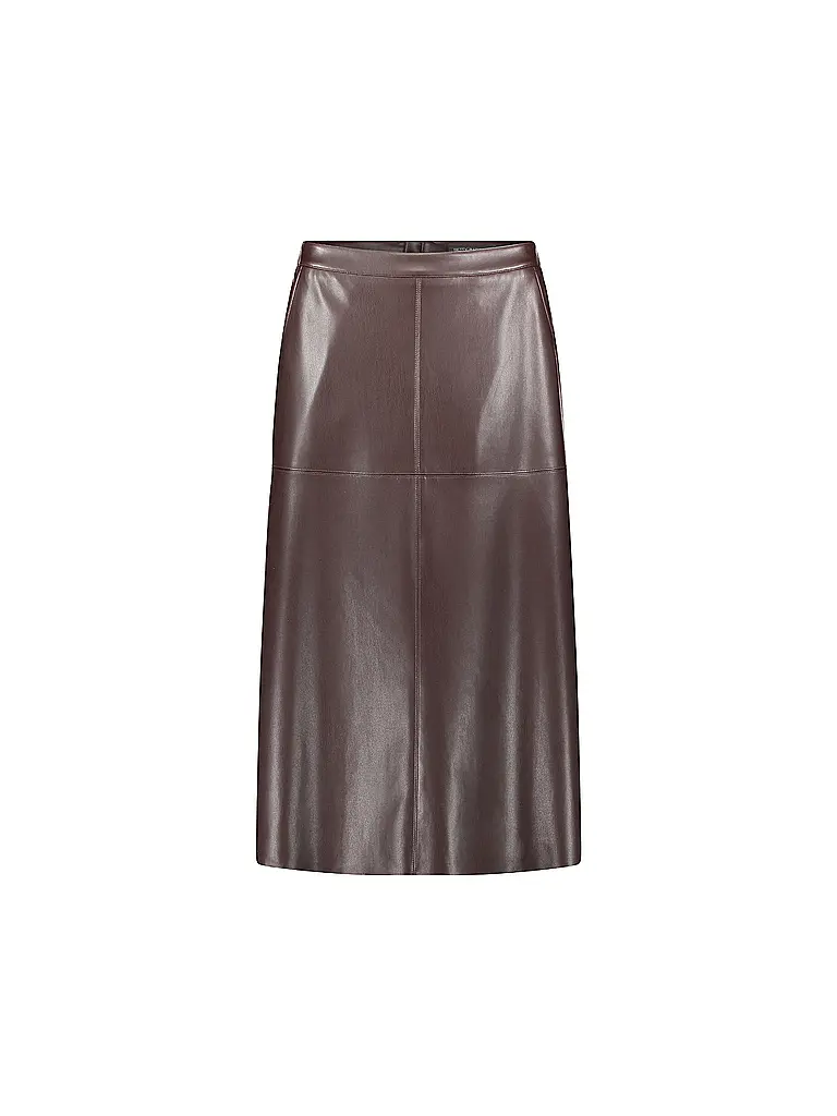 BETTY BARCLAY | Midi-jupe aspect cuir | braun