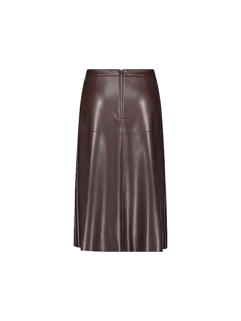 BETTY BARCLAY | Midi-jupe aspect cuir | braun