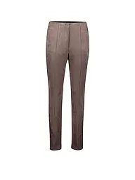 BETTY BARCLAY | Pantalon aspect cuir 7/8 Slim Fit | Marron