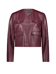 BETTY BARCLAY | Veste aspect cuir | Rouge foncé