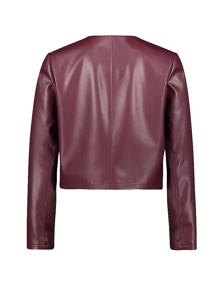 BETTY BARCLAY | Veste aspect cuir | Rouge foncé