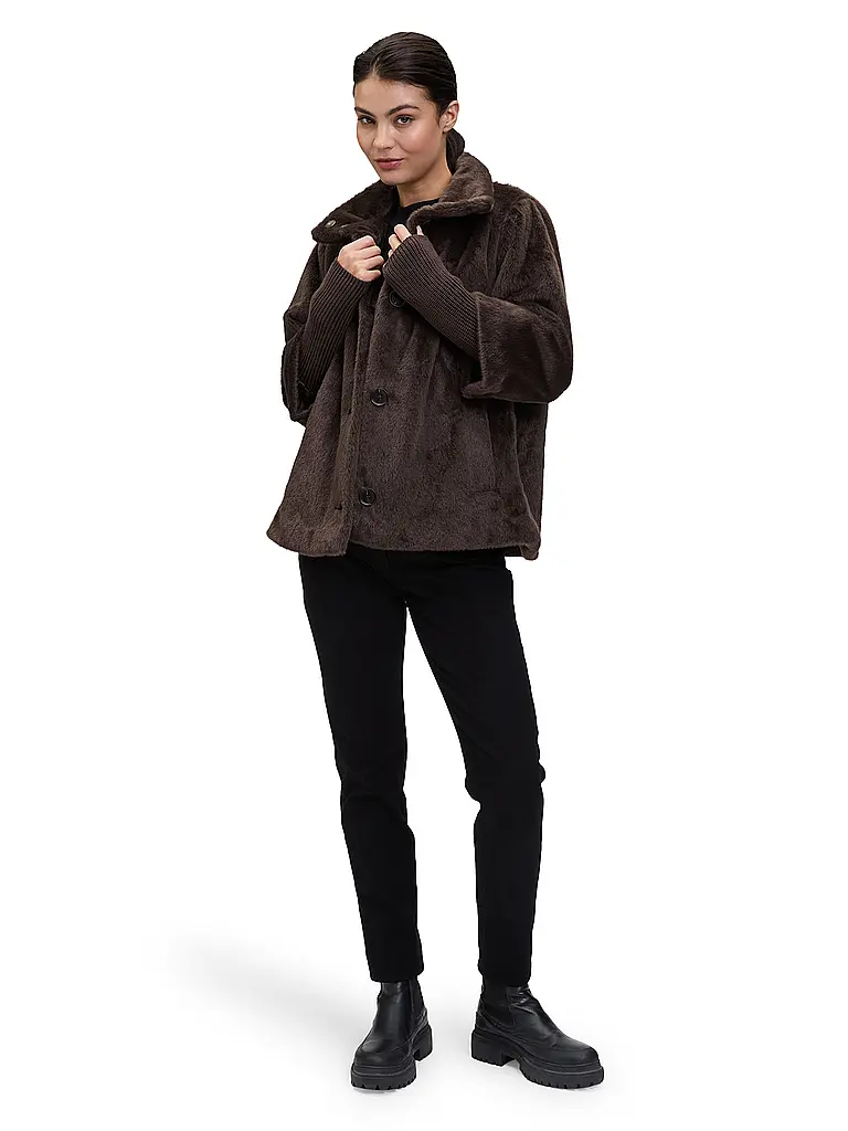 BETTY BARCLAY | Veste aspect fourrure | braun