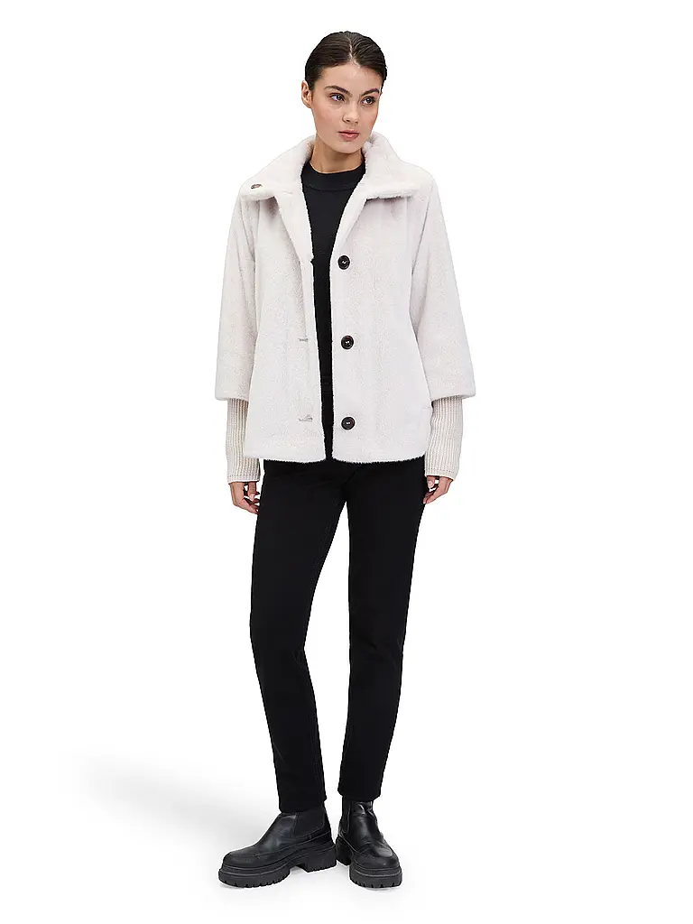 BETTY BARCLAY | Veste aspect fourrure | creme