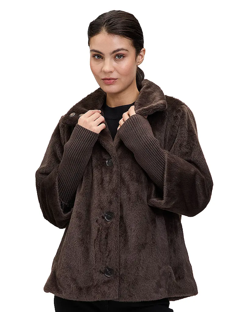 BETTY BARCLAY | Veste aspect fourrure | braun