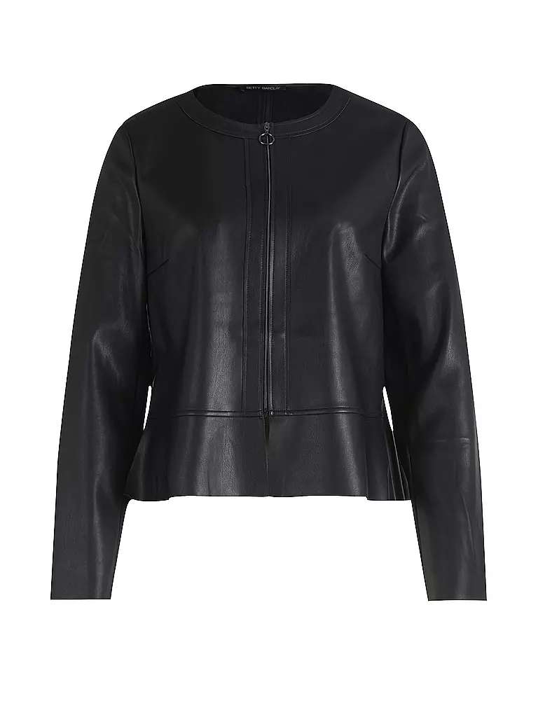 BETTY BARCLAY | Veste courte aspect cuir | Noir