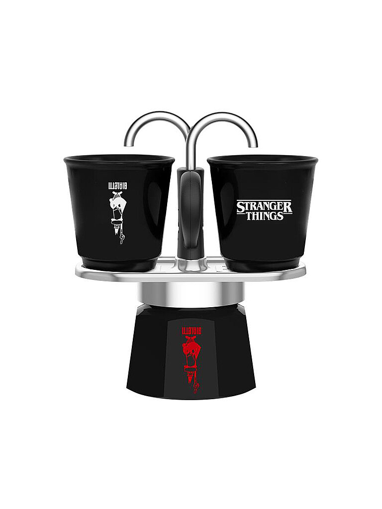 Mini cafetière expresso 2 tasses STRANGER THINGS noir