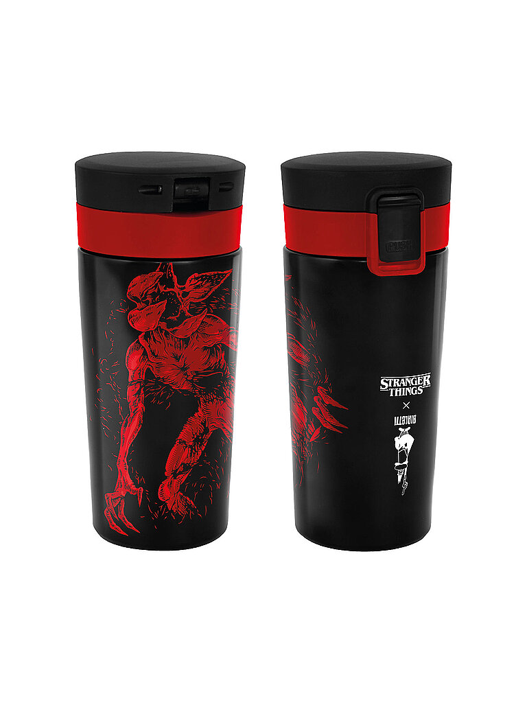 Set de 2 tasses de voyage 380 ml Stranger Things noir