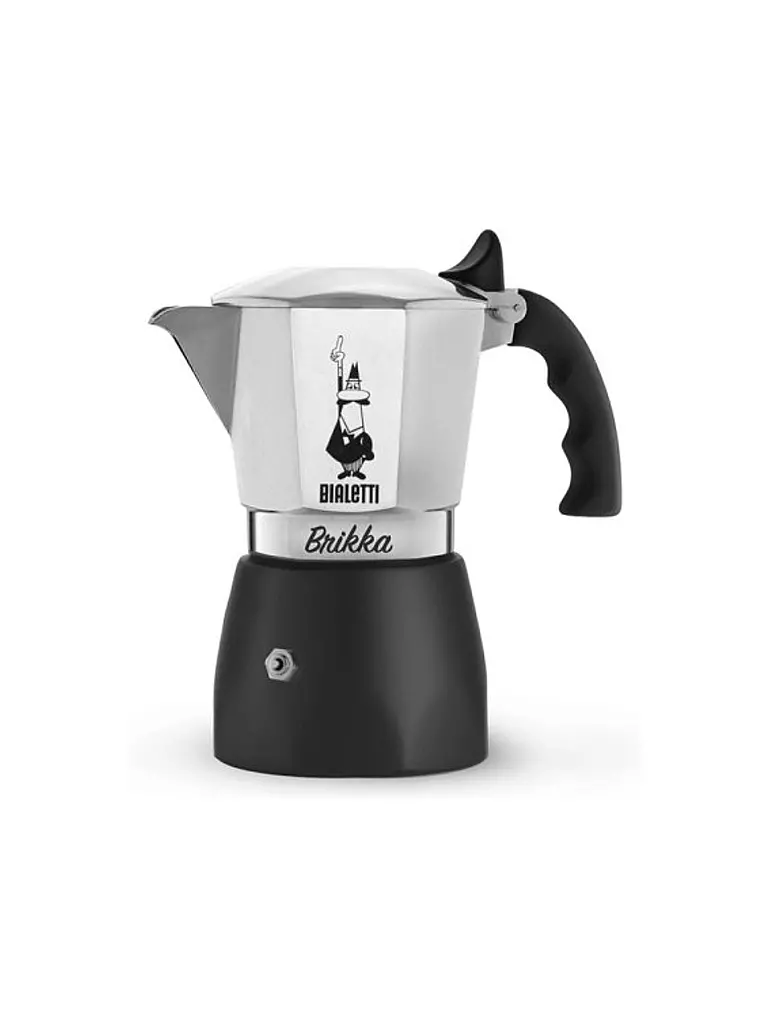 BIALETTI | Espresso BRIKKA 2 tasses Alu / Noir | Argent