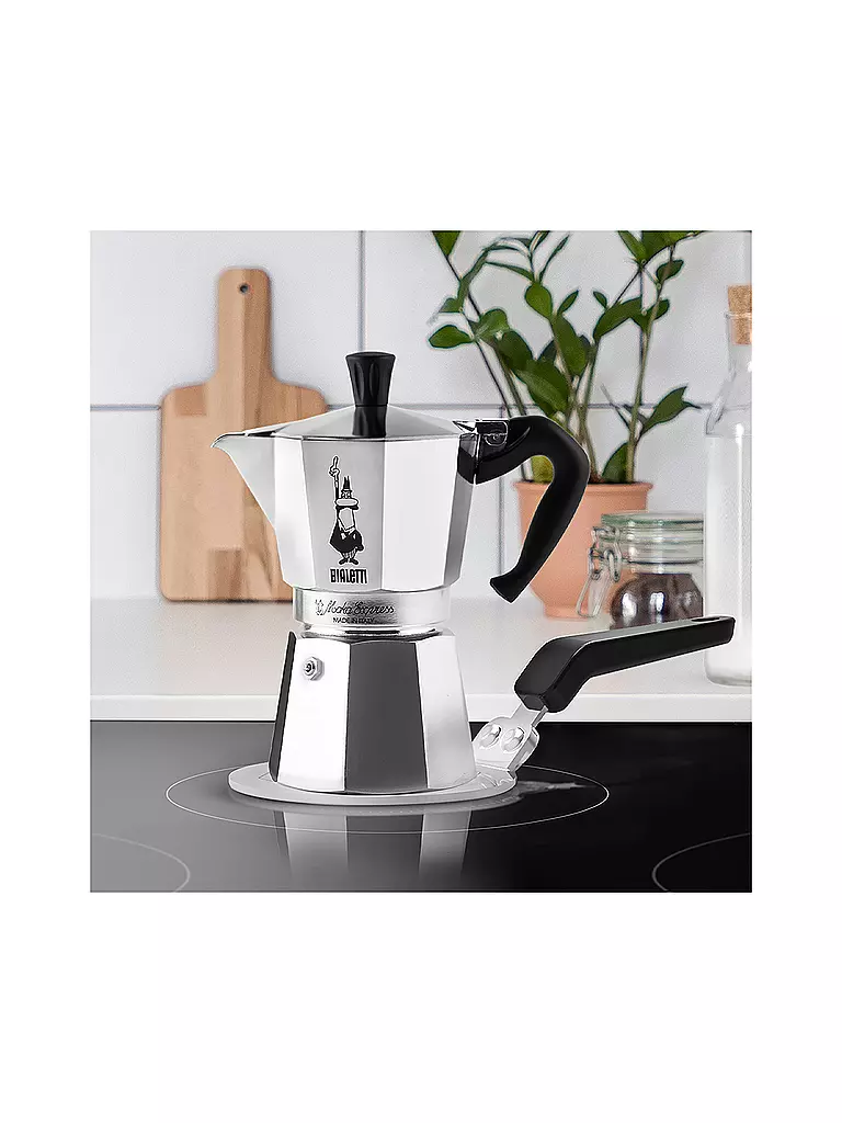 BIALETTI | Plaque à induction pour cafetière italienne 13cm en acier inoxydable | silber