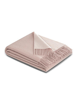 BIEDERLACK | Plaid Couverture CASHMERE 130x170cm Rose / Écru