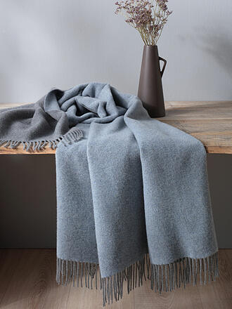 BIEDERLACK | Tagesdecke - Plaid 130x170cm Bleu Gris