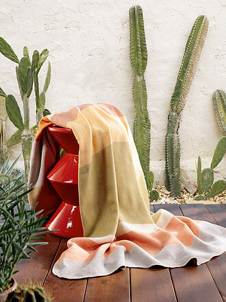 BIEDERLACK | Couverture d'intérieur - Plaid 150x200cm STRIPES OASIS Orange