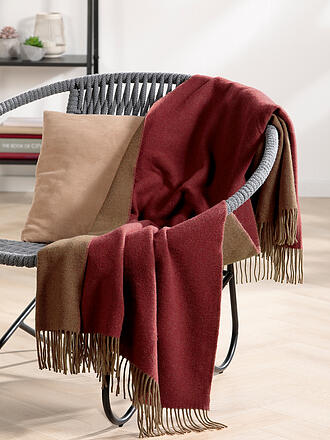 BIEDERLACK | Couvre-lit PLAID CACHEMIRE 130x170cm Poivre Noix de cajou