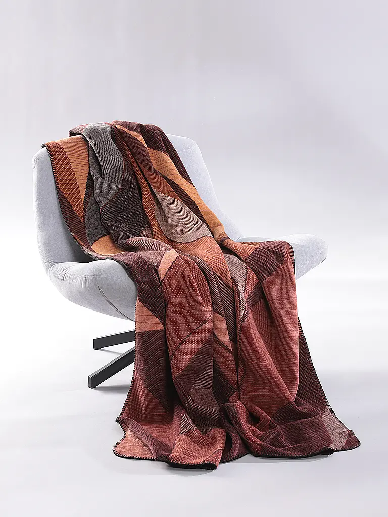 BIEDERLACK | Couverture - Plaid 150x200cm RUBY PASSION Autumn Ember | dunkelrot
