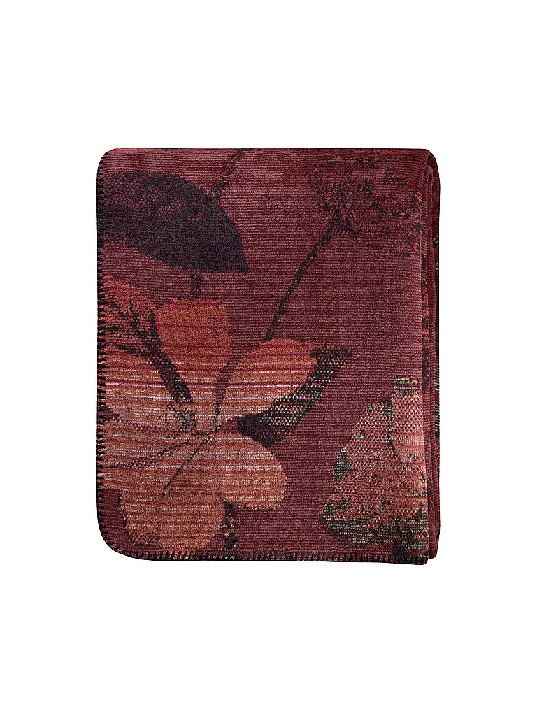 BIEDERLACK | Couverture - Plaid 150x200cm RUBY PASSION Velvet Bloom | 