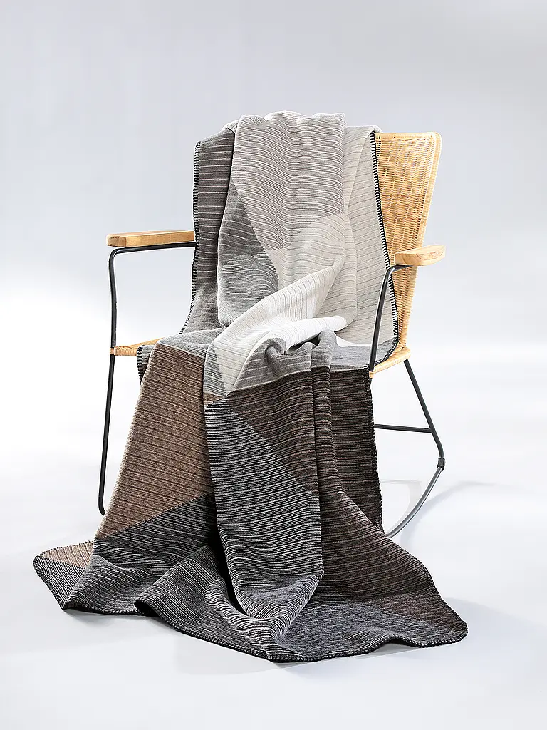 BIEDERLACK | Couverture - Plaid 150x200cm SIMPLY ELEGANT Feel Graphite | braun