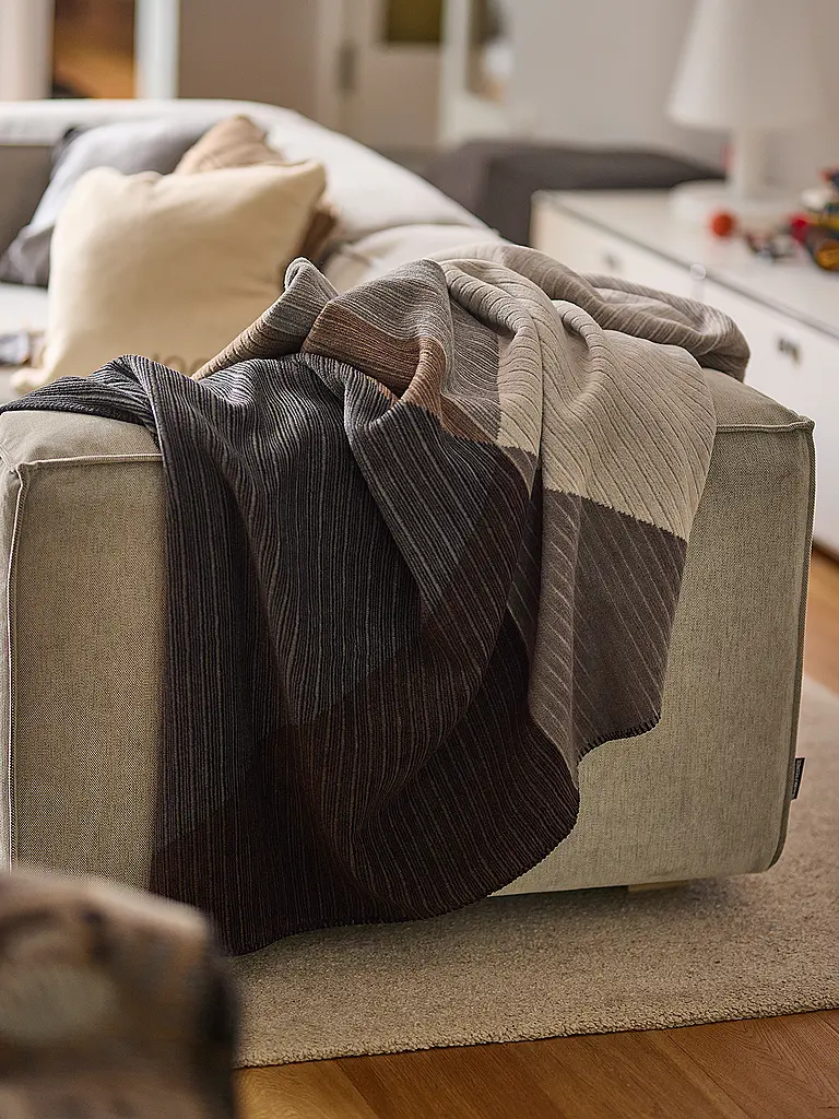 BIEDERLACK | Couverture - Plaid 150x200cm SIMPLY ELEGANT Feel Graphite | 