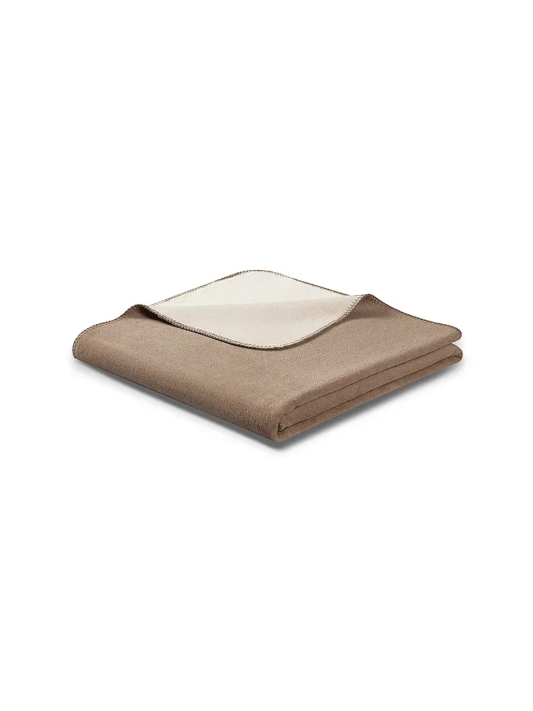 BIEDERLACK | Couverture - Plaid 150x200cm UNI DOUBLEFACE Palisade Feder | camel