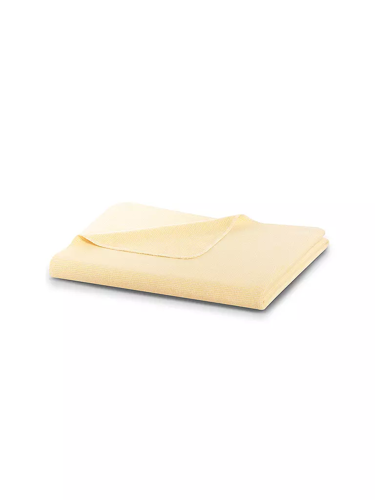 BIEDERLACK | Couverture plaid 150x200cm POINT OVERLOCK Jaune Perle | gelb