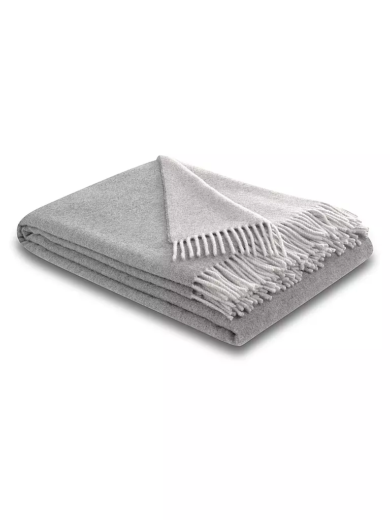 BIEDERLACK | Couvre-lit - Plaid 130x170cm Silver Stone | hellgrau