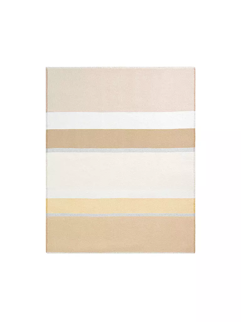 BIEDERLACK | Couvre-lit - Plaid 130x170cm WHITE SANDSATION Sand Stripe | beige