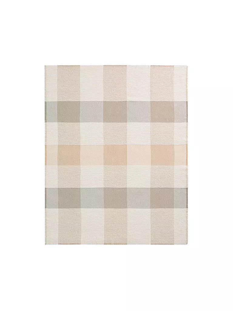 BIEDERLACK | Couvre-lit - Plaid 130x170cm WHITE SANDSATION White Boucle | camel