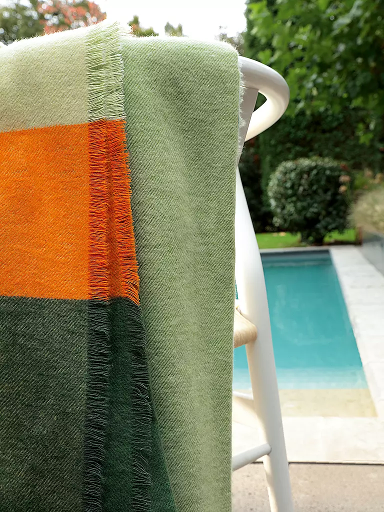 BIEDERLACK | Tagesdecke - Plaid 130x170cm EVERGREEN Great Green | dunkelgrün