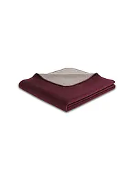 BIEDERLACK | Couverture - Plaid 150x200cm UNI DOUBLEFACE Palisade Feder | Rouge foncé
