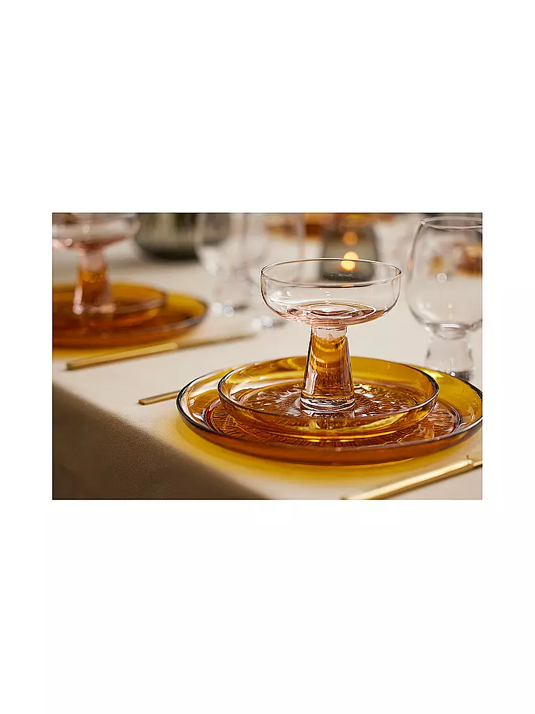 BITZ | Assiette en verre KUSINTHA 18cm Ambre | orange