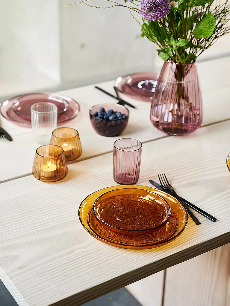 BITZ | Assiette en verre KUSINTHA 18cm Ambre | 