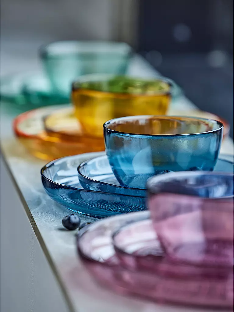 BITZ | Assiette en verre KUSINTHA 18cm Ambre | 