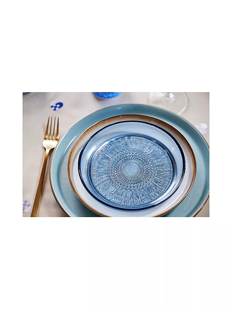 BITZ | Assiette en verre KUSINTHA 18cm Bleu | blau