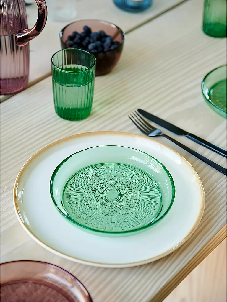 BITZ | Assiette en verre KUSINTHA 18cm Vert | 