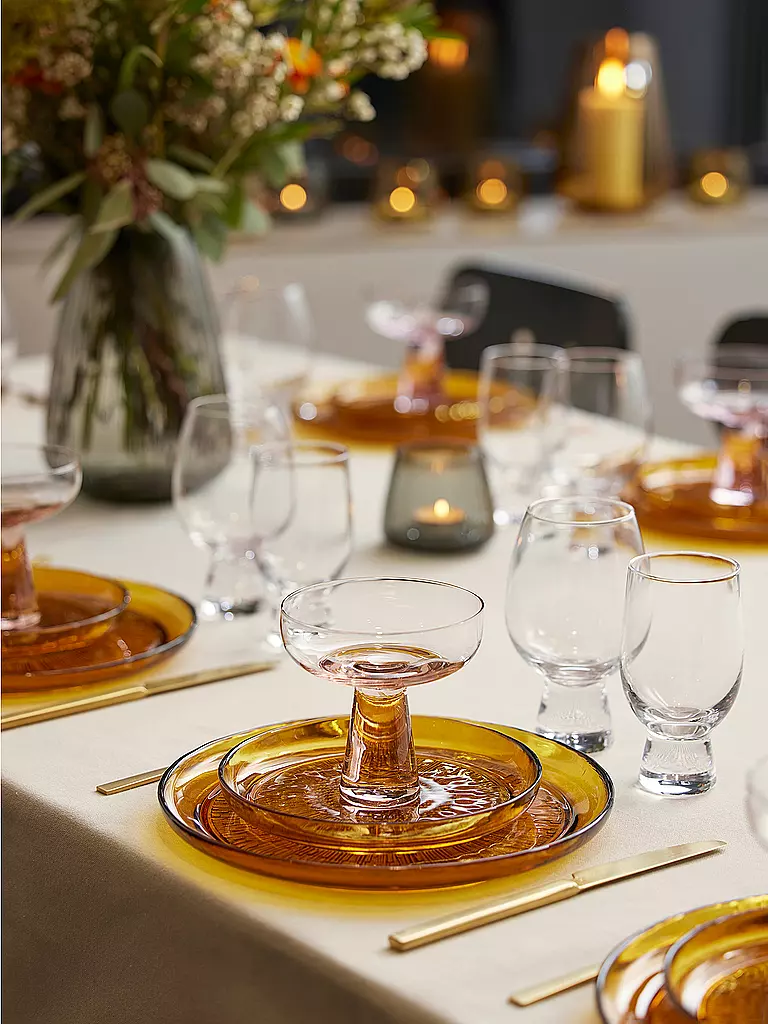 BITZ | Assiette en verre KUSINTHA 25cm Ambre | 