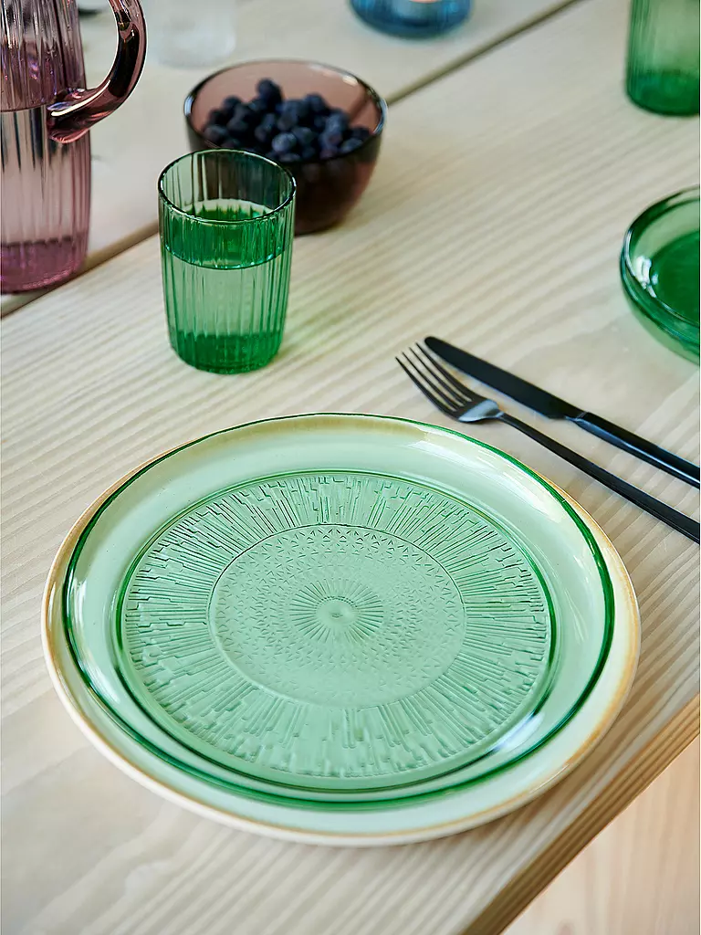 BITZ | Assiette en verre KUSINTHA 25cm Vert | 
